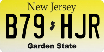 NJ license plate B79HJR