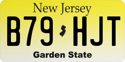 NJ license plate B79HJT