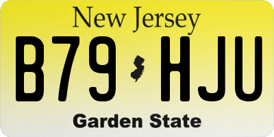 NJ license plate B79HJU