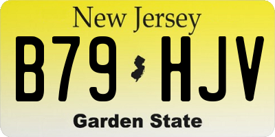 NJ license plate B79HJV