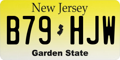 NJ license plate B79HJW