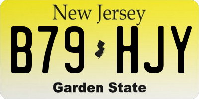 NJ license plate B79HJY