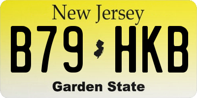NJ license plate B79HKB