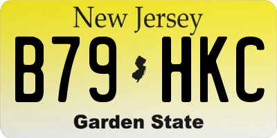 NJ license plate B79HKC