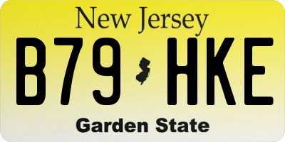 NJ license plate B79HKE