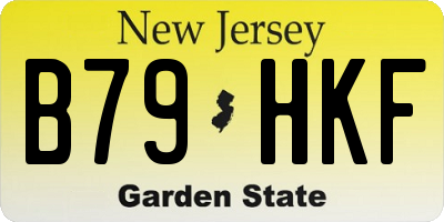 NJ license plate B79HKF