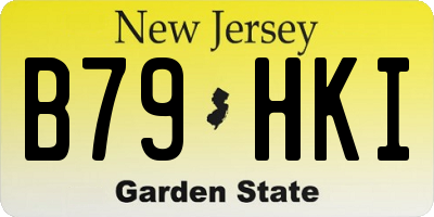 NJ license plate B79HKI