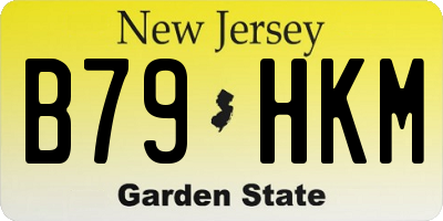 NJ license plate B79HKM