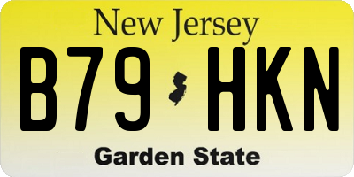 NJ license plate B79HKN