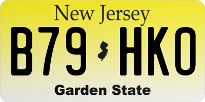 NJ license plate B79HKO