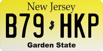 NJ license plate B79HKP