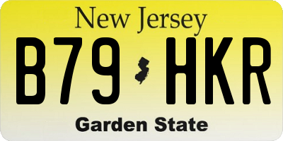 NJ license plate B79HKR