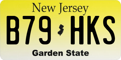 NJ license plate B79HKS