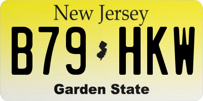 NJ license plate B79HKW