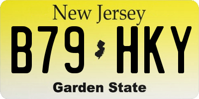 NJ license plate B79HKY