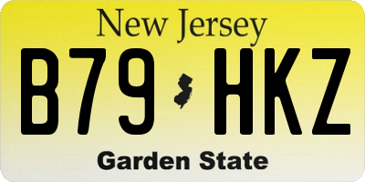 NJ license plate B79HKZ