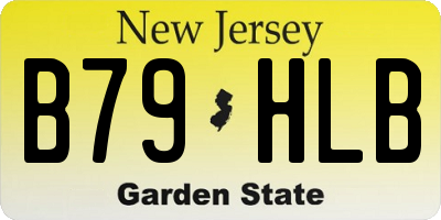 NJ license plate B79HLB