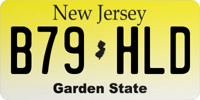 NJ license plate B79HLD