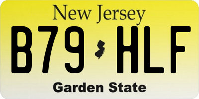 NJ license plate B79HLF