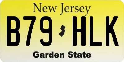 NJ license plate B79HLK