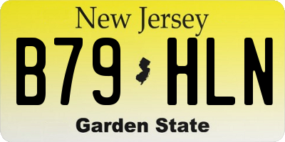 NJ license plate B79HLN