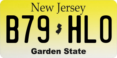NJ license plate B79HLO