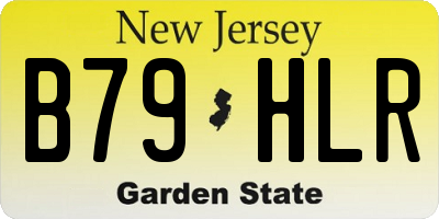 NJ license plate B79HLR