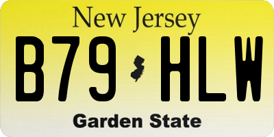 NJ license plate B79HLW