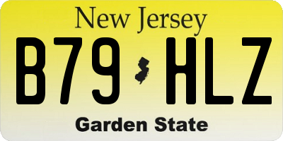 NJ license plate B79HLZ