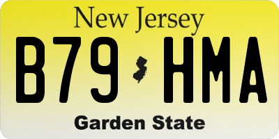 NJ license plate B79HMA