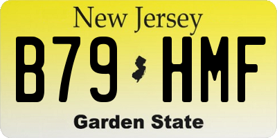 NJ license plate B79HMF