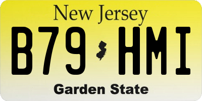 NJ license plate B79HMI
