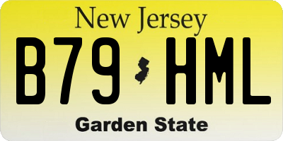 NJ license plate B79HML