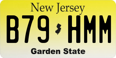 NJ license plate B79HMM