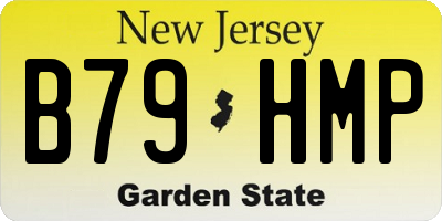 NJ license plate B79HMP