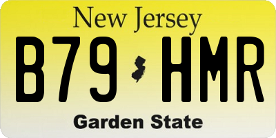 NJ license plate B79HMR