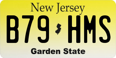 NJ license plate B79HMS