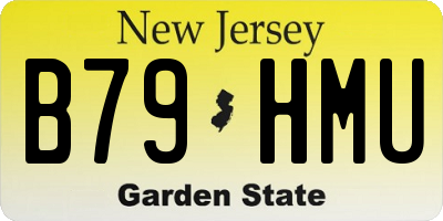 NJ license plate B79HMU