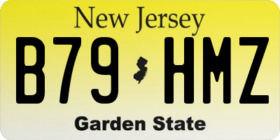 NJ license plate B79HMZ