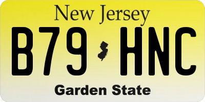 NJ license plate B79HNC
