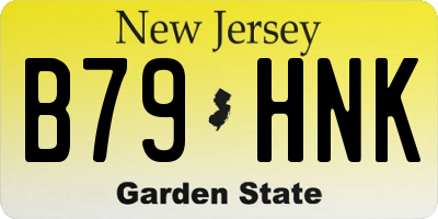 NJ license plate B79HNK