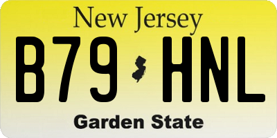 NJ license plate B79HNL