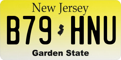 NJ license plate B79HNU