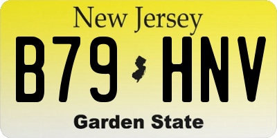 NJ license plate B79HNV