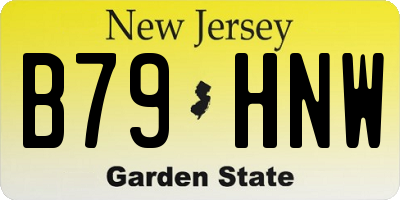 NJ license plate B79HNW