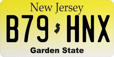 NJ license plate B79HNX