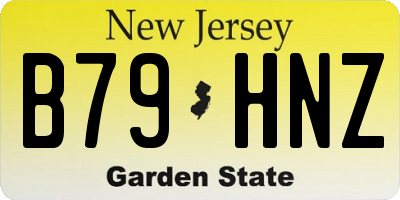 NJ license plate B79HNZ