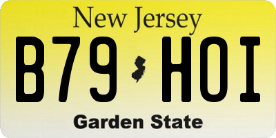 NJ license plate B79HOI