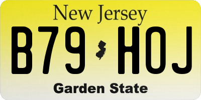 NJ license plate B79HOJ
