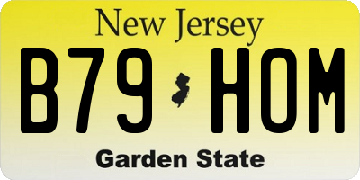 NJ license plate B79HOM